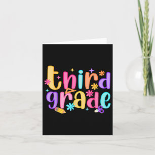 Hello 3rd Grade Teacher Girls Kid Preppy Back To S Card
