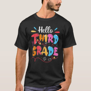 Hello 3rd Grade Teacher Kids Back To School  Third T-Shirt