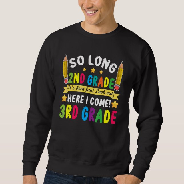 Hello 3rd Grade Teacher Student Back To School Gra Sweatshirt (Front)