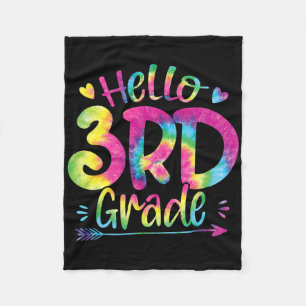 Hello 3rd Grade Teachers Students Tie Dye Byck To Fleece Blanket