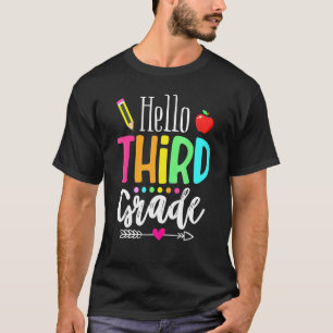 Hello 3rd Grade Team Third Grade Rocks Back To Sch T-Shirt