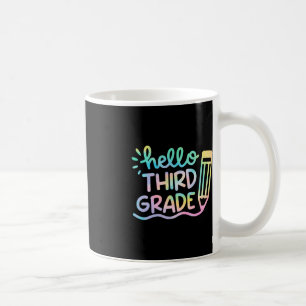 Hello 3rd Grade Tie Dye Teachers Kids Back to Scho Coffee Mug