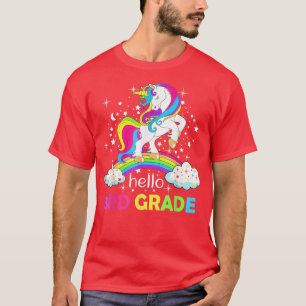 Hello 3rd Grade Unicorn First Day Of School  T-Shirt
