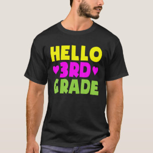 Hello 3Rd Third Grade Teacher Back To School Girls T-Shirt