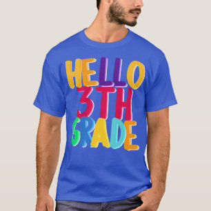 Hello 3th Grade Cute Back To School For Kids Gift T-Shirt