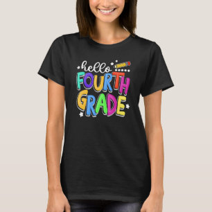Hello 4th Fourth Grade Back To School Boys Girls K T-Shirt