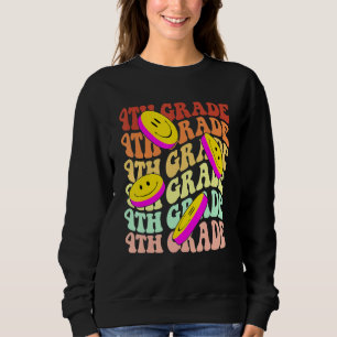 Hello 4th Fourth Grade Teacher Back To School Retr Sweatshirt