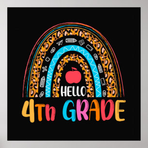 Hello 4th Grade Back to School Poster