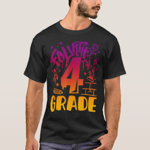 Hello 4th Grade Fourth Grade Squad Tie Dye Back To T-Shirt