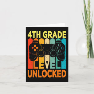 Hello 4th Grade Level Unlocked Video Game Back to Card