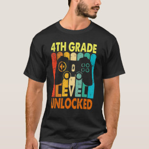 Hello 4th Grade Level Unlocked Video Game Back To  T-Shirt