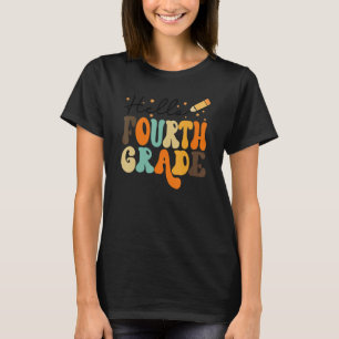 Hello 4th Grade Teacher Retro Back To School Team  T-Shirt