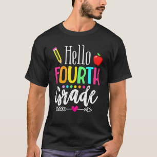 Hello 4th Grade Team Fourth Grade Rocks Back To Sc T-Shirt
