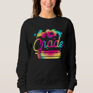 Hello 4th Grade Tie Dye Fourth Grade Teacher Kids Sweatshirt