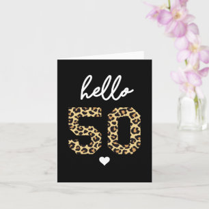 Hello 50- 50th Birthday celebration gift Outfit Card