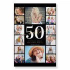 Hello 50 Fiftieth Birthday Photo Collage Welcome