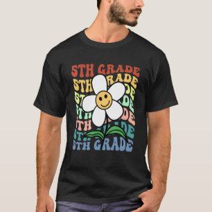 Hello 5th Fifth Grade Teacher Back To School Retro T-Shirt
