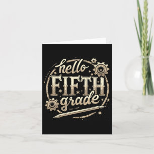 Hello 5th Grade Back To School Apparel Card