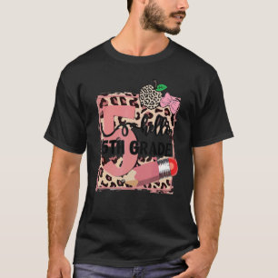 Hello 5th Grade Back To School Women Girls Pink Le T-Shirt