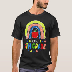 Hello 5th Grade Rainbow Team Back To School T-Shirt