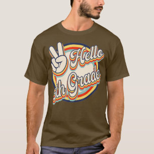 Hello 5th Grade Retro Teacher and Student Back To  T-Shirt