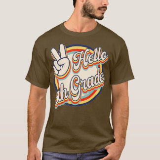 Hello 5th Grade Retro Teacher and Student Back To  T-Shirt