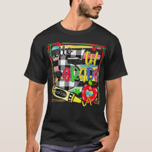Hello 5th Grade Student Teacher Fifth Grade Back t T-Shirt