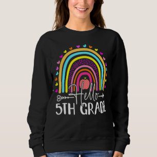 Hello 5th Grade Teachers Kids Back To School Rain Sweatshirt