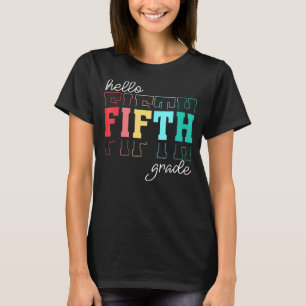 Hello 5th Grade Vintage Teachers Kids Back To Scho T-Shirt
