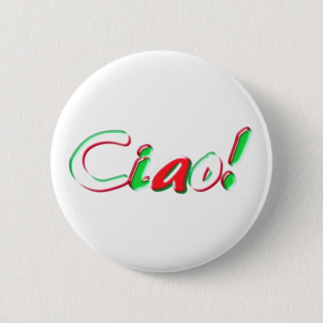 Hello 6 Cm Round Badge (Front)
