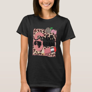 Hello 6th Grade Back To School Women Girls Pink Le T-Shirt
