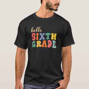 Hello 6Th Grade Team Retro Vintage Back To School T-Shirt
