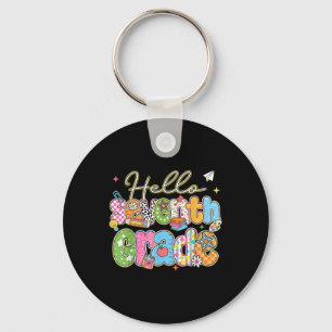 Hello 7th Grade First Day Of School Back To School Key Ring