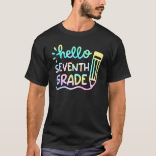 Hello 7th Grade Tie Dye Teachers Kids Back To Scho T-Shirt