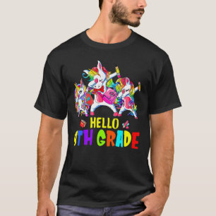 Hello 8th Grade Dabbing Unicorn Kids Back To Schoo T-Shirt