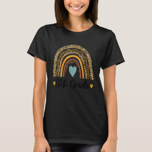 Hello 8th Grade Leopard Back To School First Day E T-Shirt