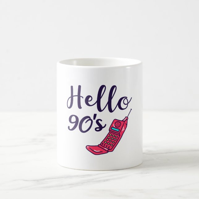 Hello 90s Cellphone Coffee Mug (Center)