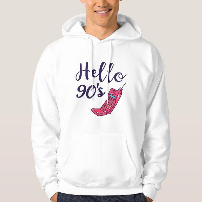 Hello 90s Cellphone Hoodie (Front)