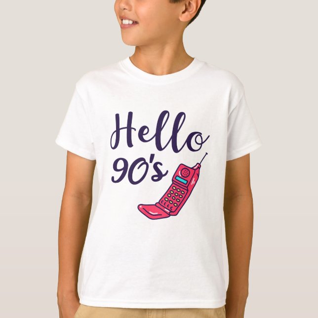 Hello 90s Cellphone T-Shirt (Front)