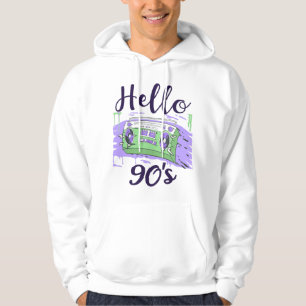 Hello 90s radio cassette recorder hoodie