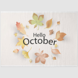 Hello Abstract October Autumn Tissue Paper