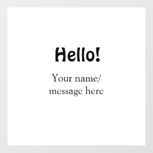 Hello add name message simple minimal business tem