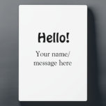 Hello add name message simple minimal business tem plaque<br><div class="desc">Design</div>