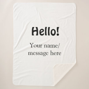Hello add name message simple minimal business tem sherpa blanket