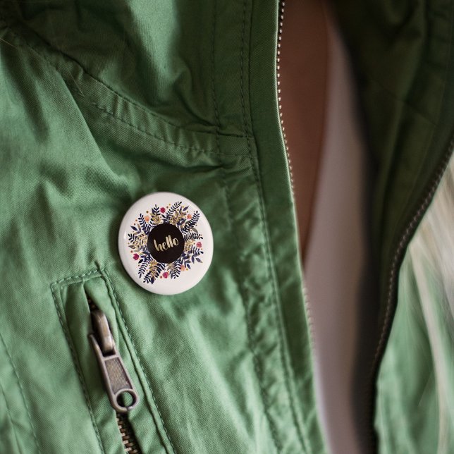 Hello autumn 3 cm round badge (Creator Uploaded)