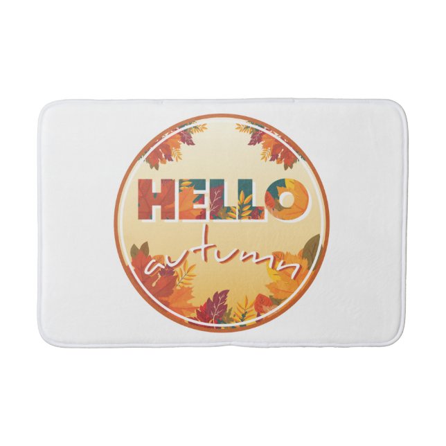 Hello Autumn Bath Mat (Front)