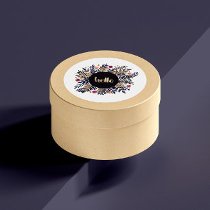 Hello autumn classic round sticker