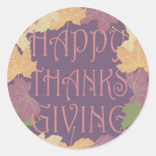 HELLO AUTUMN. CLASSIC ROUND STICKER