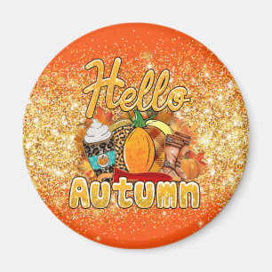 Hello Autumn Customise Text and Colour Magnet