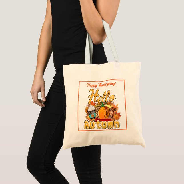 Hello Autumn Customise Tote Bag (Front (Product))